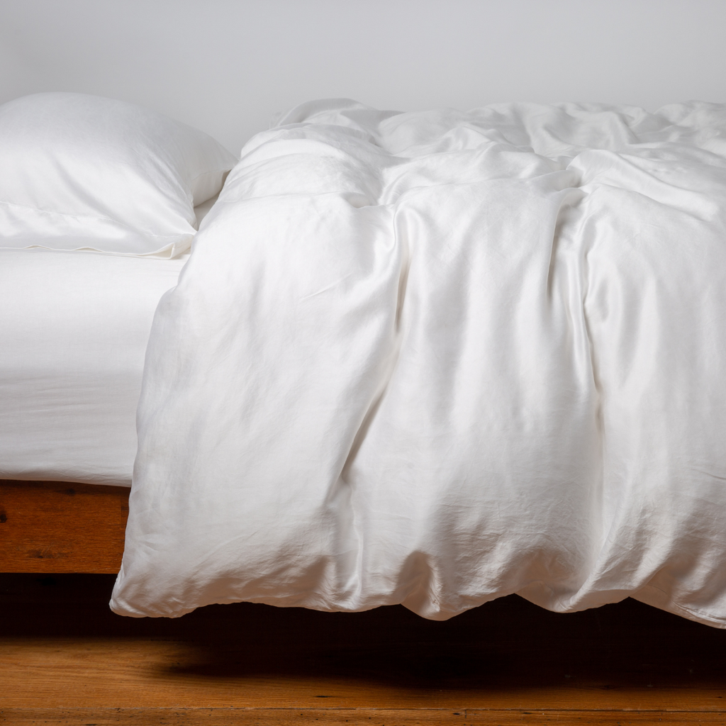 Seraphina Duvet from Bella Notte Linens in the color White.