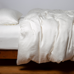 Seraphina Duvet from Bella Notte Linens in the color Winter White.