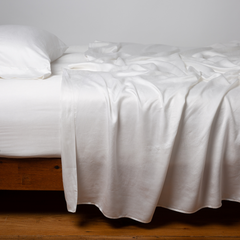 Seraphina Flat Sheet from Bella Notte Linens in the color White.