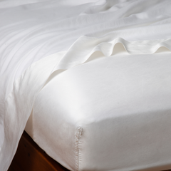 Seraphina Flat Sheet from Bella Notte Linens in the color White.