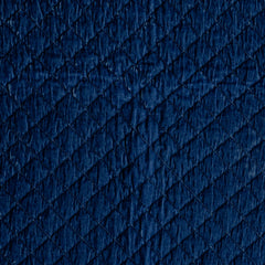 Silk Velvet Quilted Lumbar Pillow from Bella Notte Linens in the color Tahoe Blue.