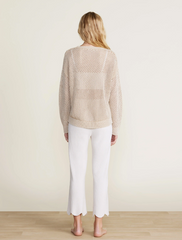 Sunbleached Open Stitch Pullover in Stone from Barefoot Dreams