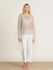 Sunbleached Open Stitch Pullover in Stone from Barefoot Dreams