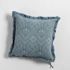 Trettino 24x24 Throw Pillow from Bella Notte Linens in the color Tahoe Blue.