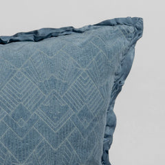 Trettino Sham from Bella Notte Linens in the color Tahoe Blue.