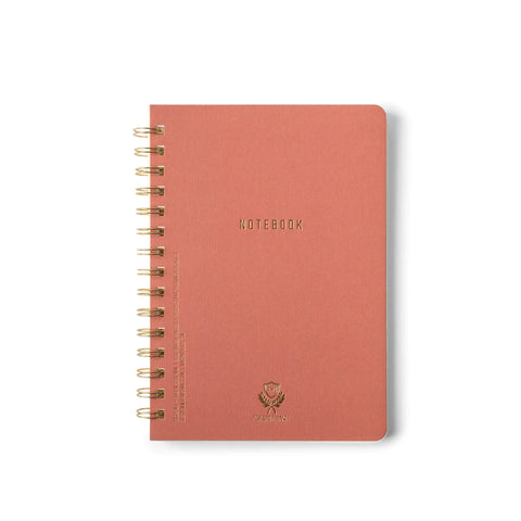 Textured Paper Twin Wire Notebook - Terracotta