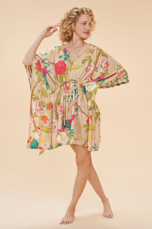Tropical Flora Beach Cover Up from Powder