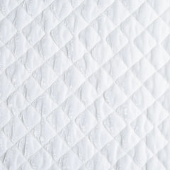 Silk Velvet Quilted Body Pillow from Bella Notte Linens in White. 