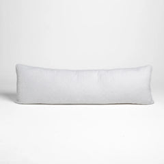 Silk Velvet Quilted Body Pillow from Bella Notte Linens in White. 