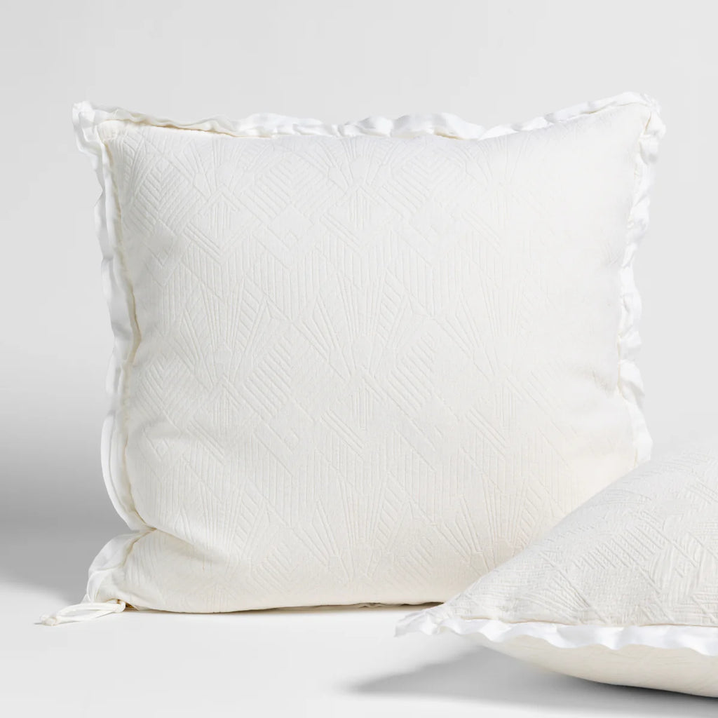 Trettino Shams from Bella Notte Linens in the color Winter White.