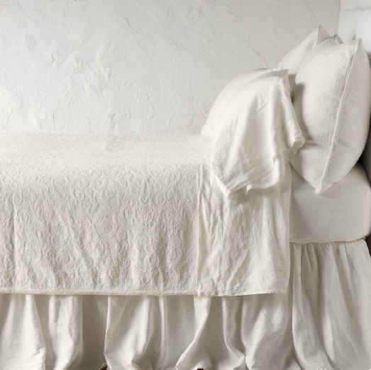 Adele King Coverlet in Parchment from Bella Notte Linens