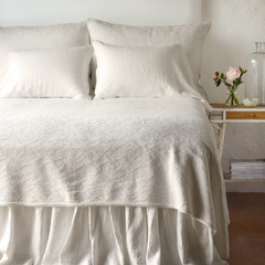 Adele Queen Coverlet in Parchment from Bella Notte Linens