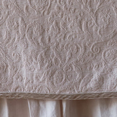 King size Adele Coverlet in the color Pearl from Bella Notte