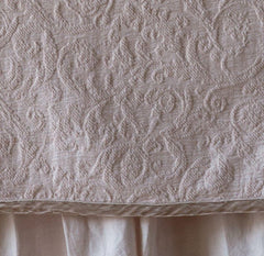 Adele Queen Coverlet in Pearl from Bella Notte Linens
