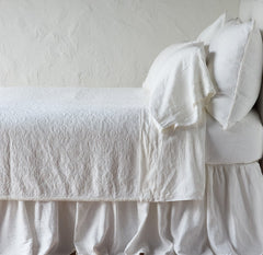 Adele Queen Coverlet in Winter White from Bella Notte Linens