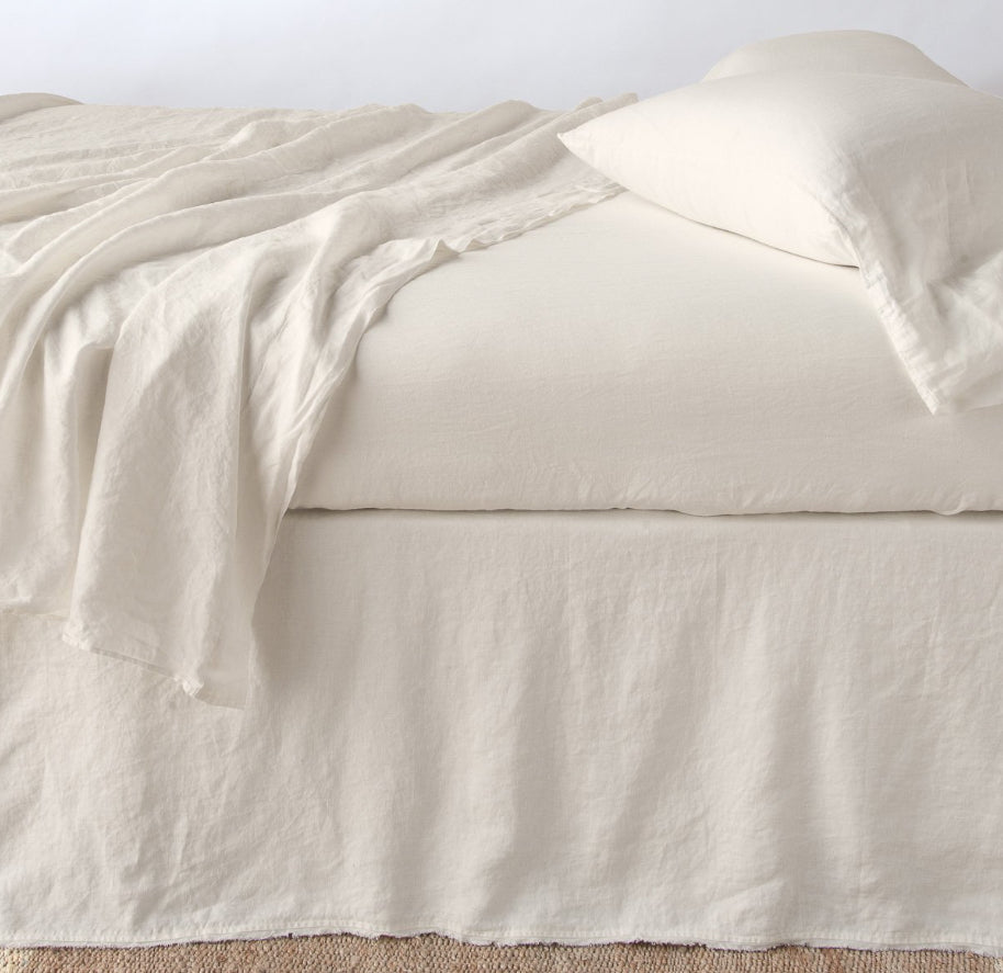 Austin King Bed Skirt in Parchment from Bella Notte Linens
