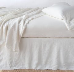 Austin King Bed Skirt in Winter White from Bella Notte Linens