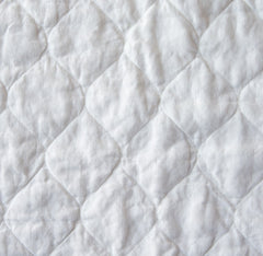 Austin Coverlet Fabric in Winter White from Bella Notte Linens