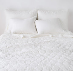 Austin Queen Coverlet in Winter White from Bella Notte Linens