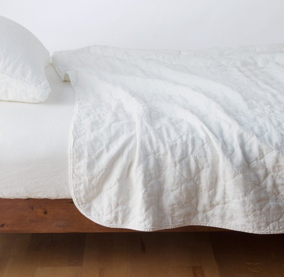 Austin Queen Coverlet in Winter White from Bella Notte Linens