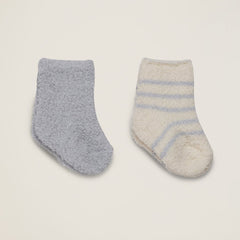 CozyChic 2 Pair Infant Sock Set in Blue from Barefoot Dreams 