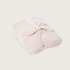 CozyChic Lite Ribbed Baby/Child Blanket in the colors Pink from Barefoot Dreams