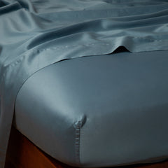 Bria Fitted Sheet in Cenote from Bella Notte Linens
