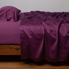 Bria Fitted Sheet in Fig from Bella Notte Linens