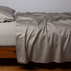 Bria Fitted Sheet in Fog from Bella Notte Linens