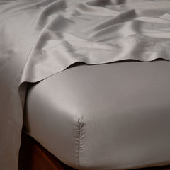 Bria Fitted Sheet in Fog from Bella Notte Linens