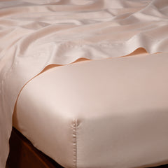 Bria Fitted Sheet in Pearl from Bella Notte Linens