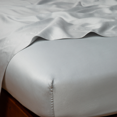 Bria King Fitted Sheet in Cloud from Bella Notte Linens