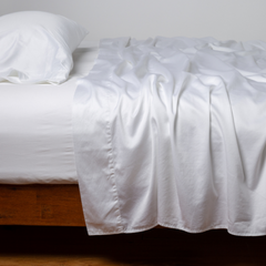 Bria King Fitted Sheet in White from Bella Notte Linens