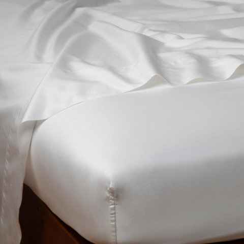 Bria Fitted Sheet - Winter White - Queen