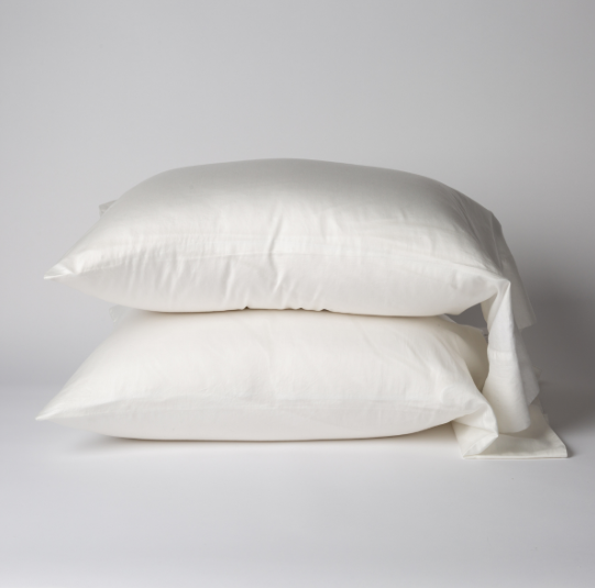 Standard Bria Pillowcase in Winter White from Bella Notte Linens