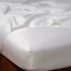 Bria Twin Fitted Sheet in White from Bella Notte Linens