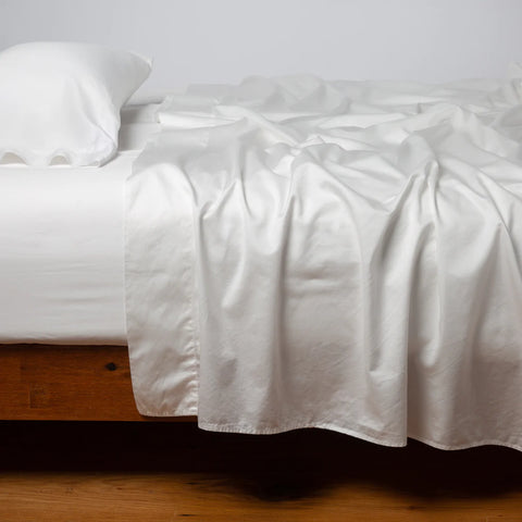 Bria Flat Sheet - Winter White - Twin - ARRIVING SOON!