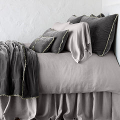 Carmen Lumbar Pillow in Fog from Bella Notte Linens