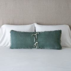 Camren Lumbar Throw Pillow in Eucalyptus from Bella Notte Linens