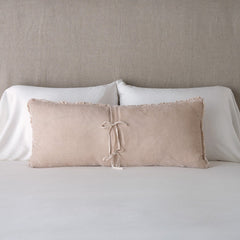 Carmen Lumbar Throw Pillow in Pearl from Bella Notte Linens