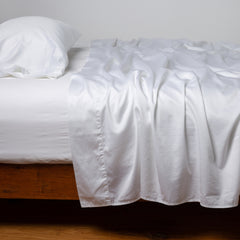 Bria Flat Sheet in White from Bella Notte Linens