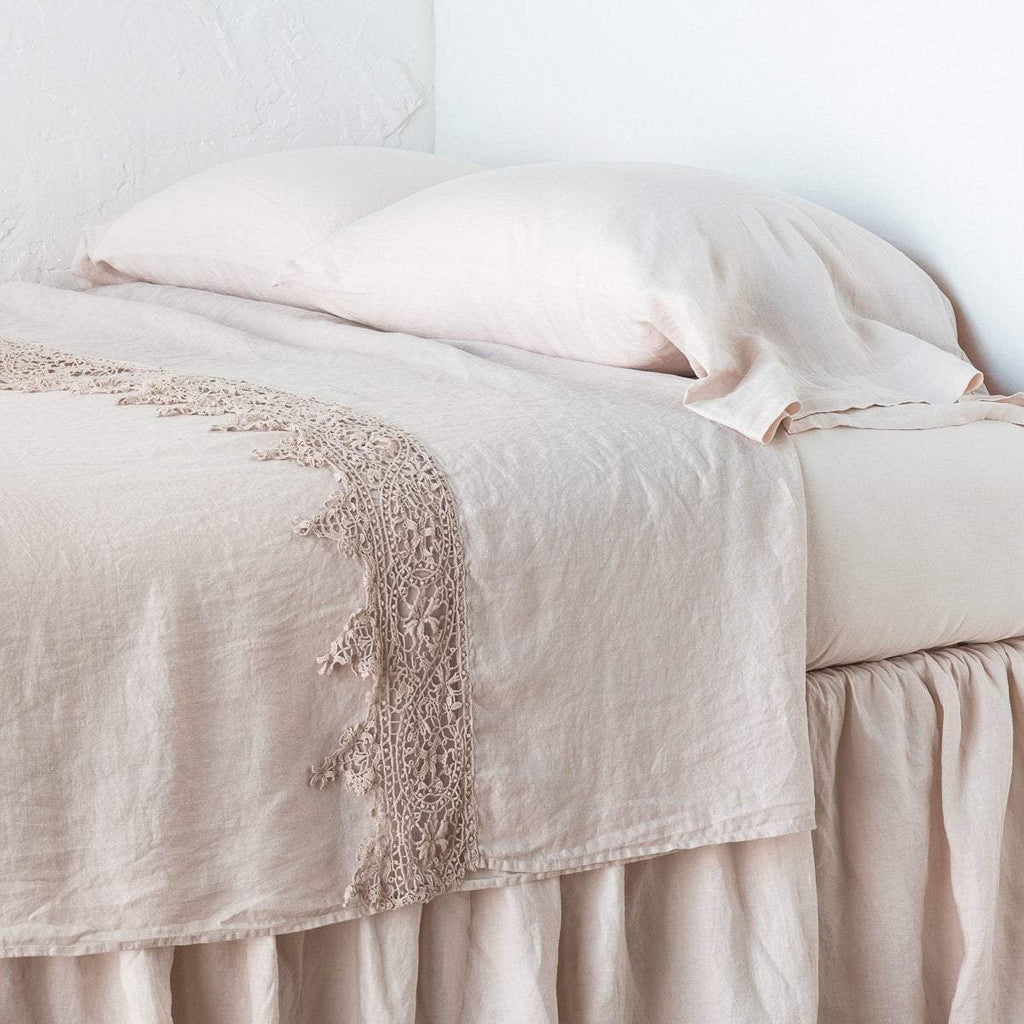 Frida King Flat Sheet in Pearl from Bella Notte Linens