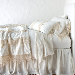 Frida King Pillowcase in Winter White from Bella Notte Linens