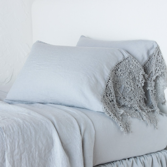 Standard Frida Pillowcase in Mineral from Bella Notte Linens