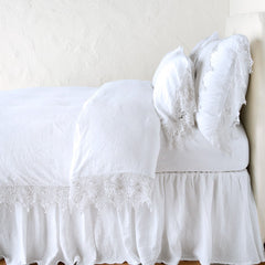 Frida King Pillowcase in White from Bella Notte Linens