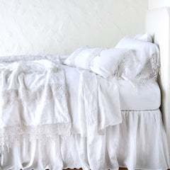 Frida Standard Pillowcase in White from Bella Notte Linens