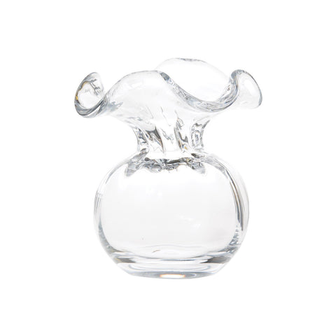 Hibiscus Glass Clear Bud Vase