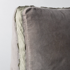 Harlow Accent Throw Pillow in Fog from Bella Notte Linens