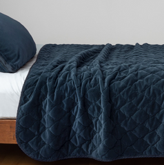 Harlow Coverlet in Midnight from Bella Notte Linens