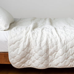 Harlow Queen Coverlet in Winter White from Bella Notte Linens
